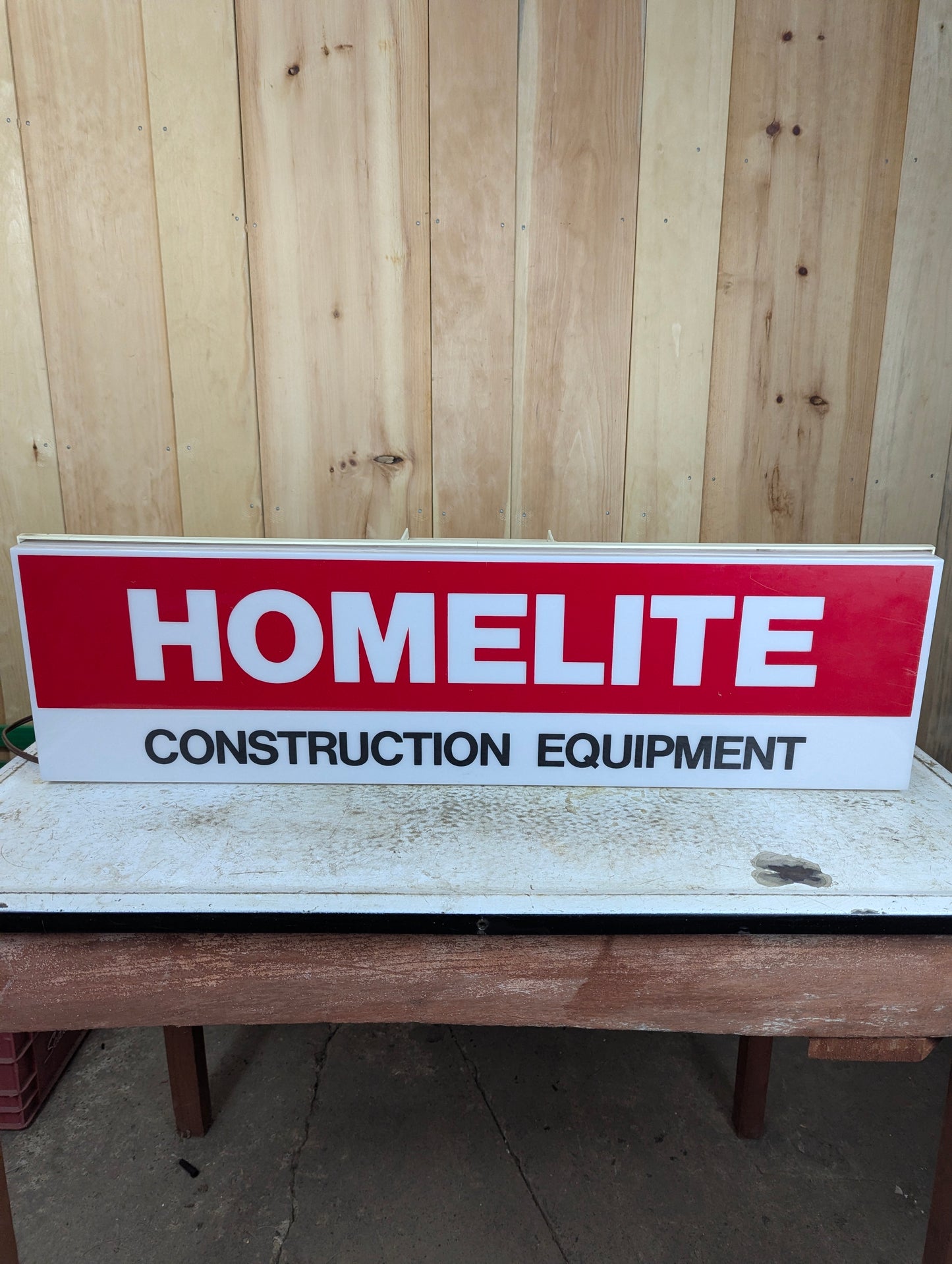 Vintage Homelite Construction Equipment Light Up Sign