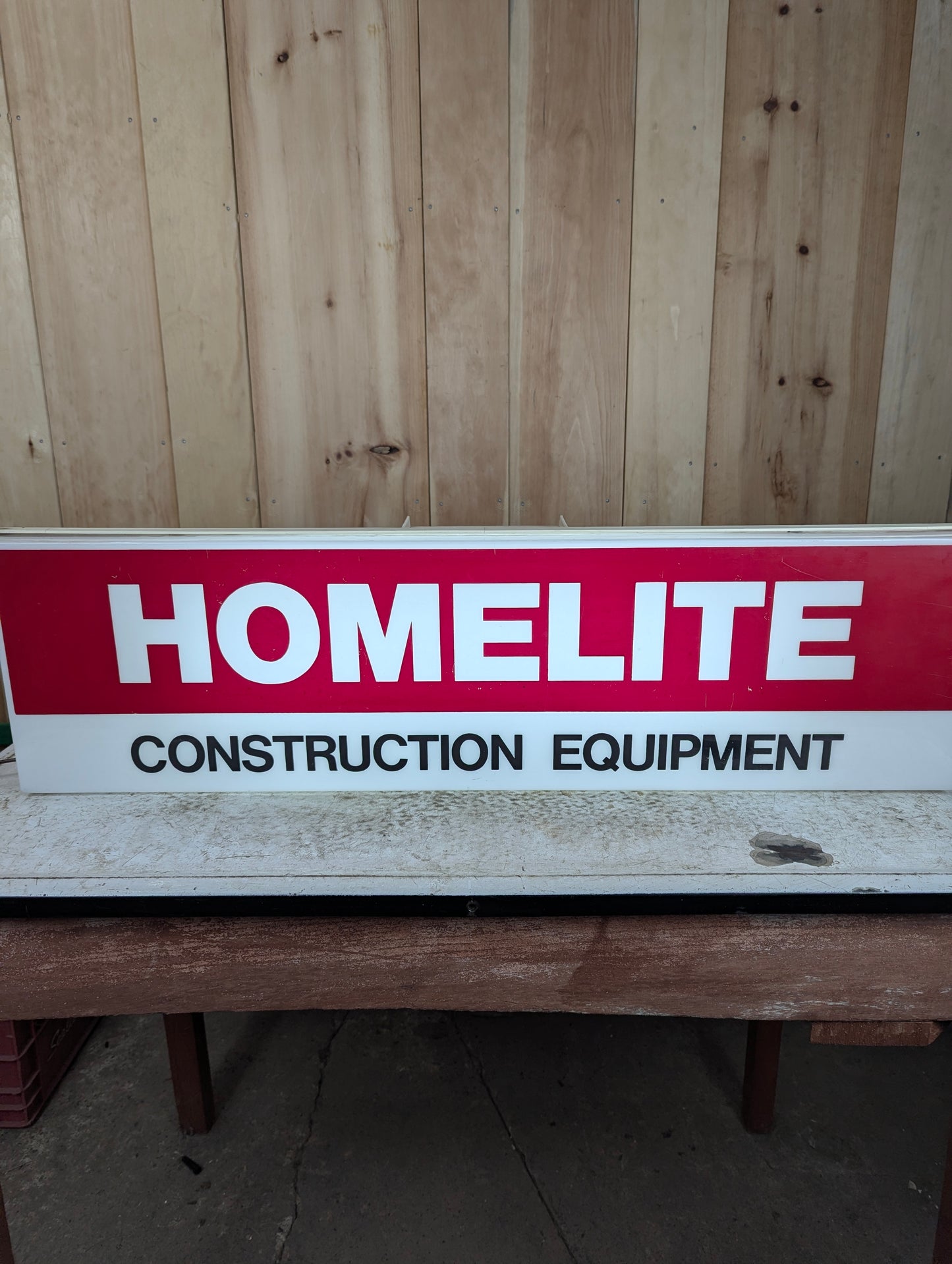 Vintage Homelite Construction Equipment Light Up Sign