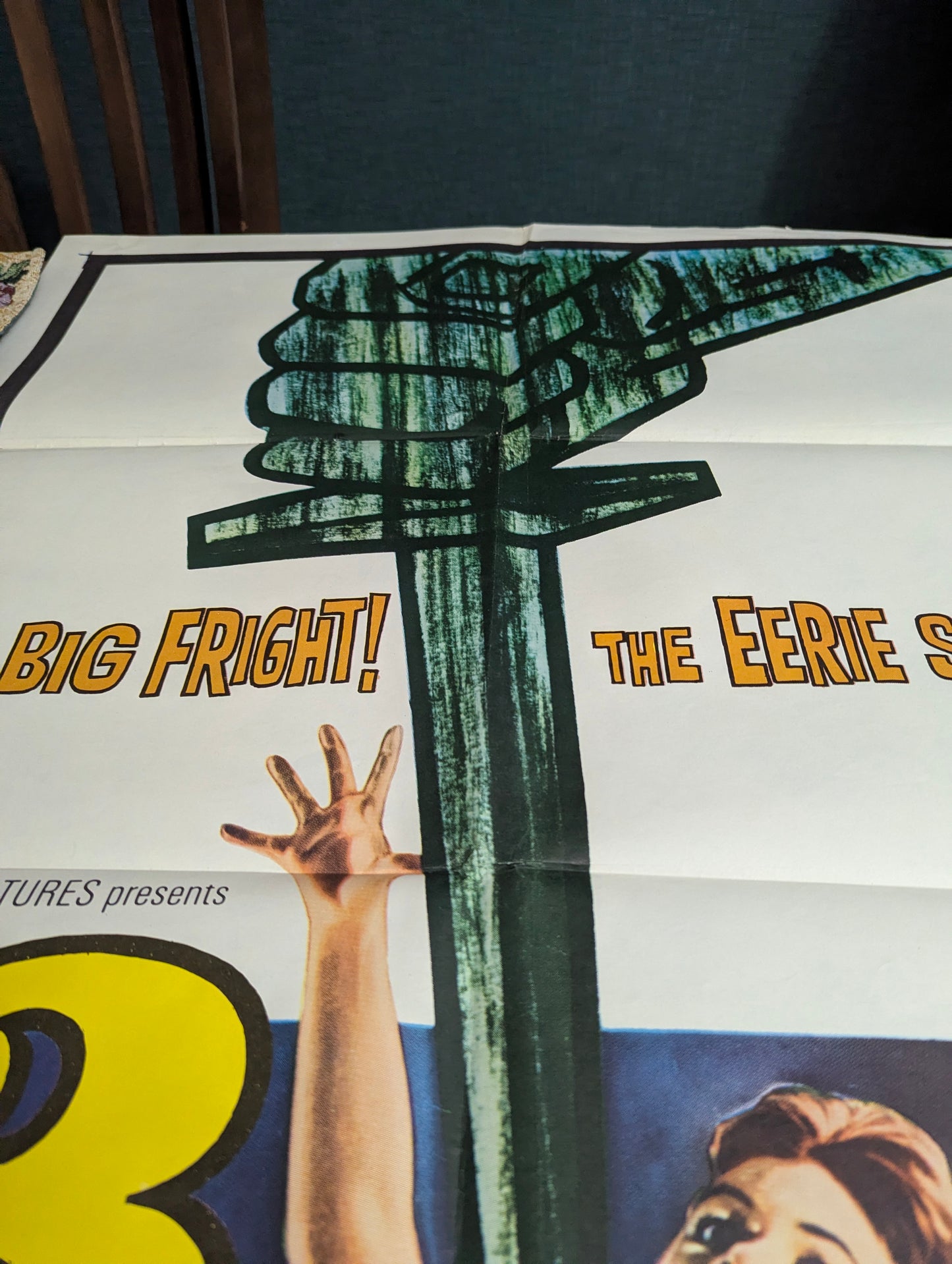 13 Frightened Girls! (1963) Vintage Original Horror Movie Poster one sheet folded