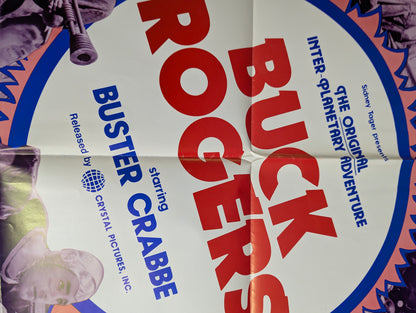 Buck Rogers (1977) Theatrical Re-release Vintage Original Sci-fi Movie Poster