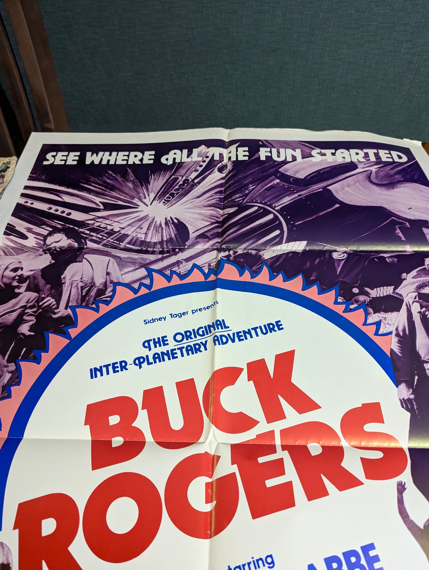 Buck Rogers (1977) Theatrical Re-release Vintage Original Sci-fi Movie Poster