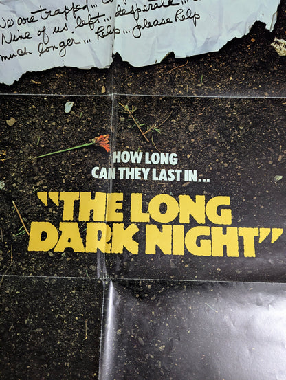 The Long Dark Night / The Pack (1977) Vintage Original Movie Poster one sheet folded