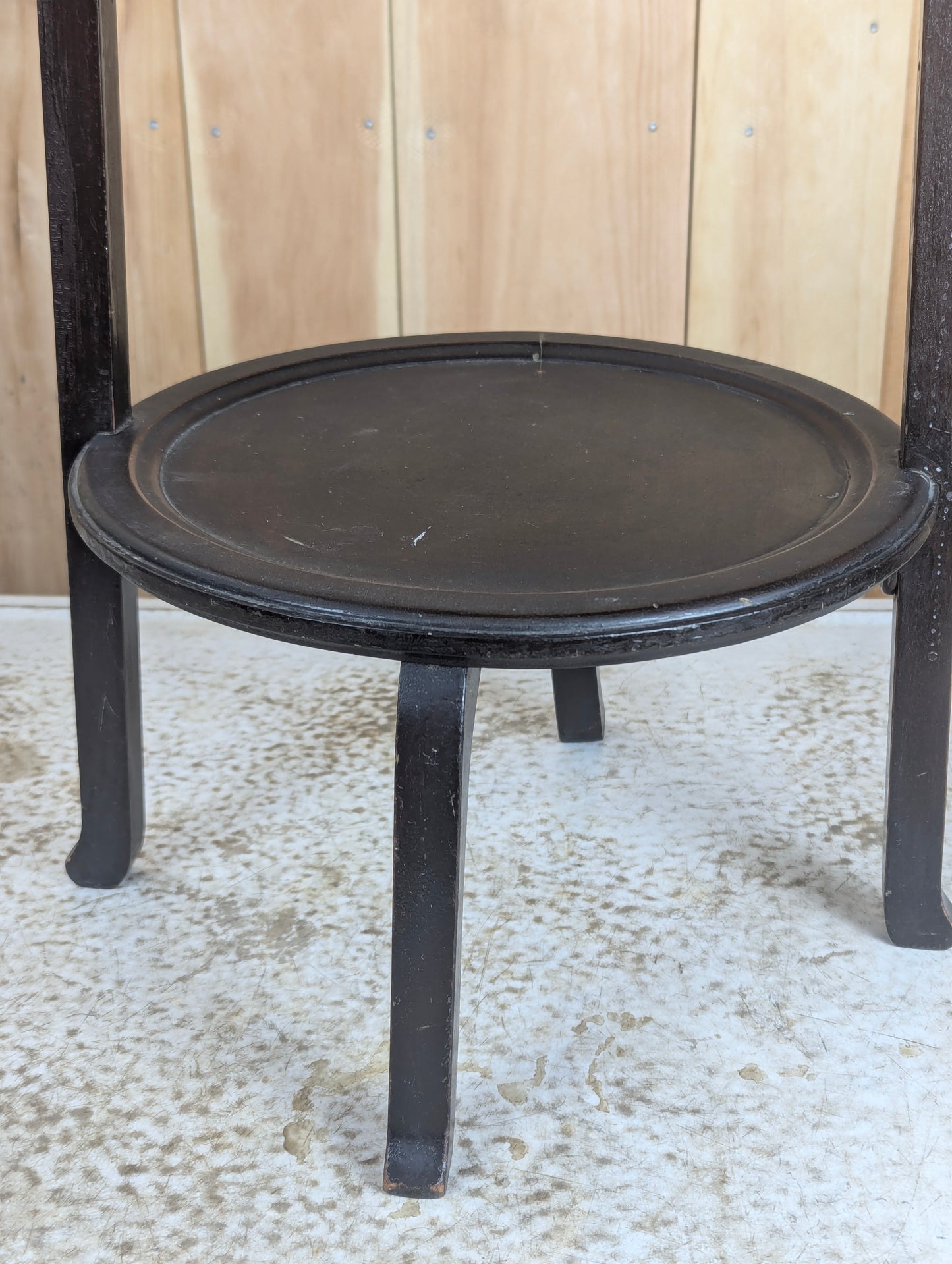 Antique Wooden 3-Tier Pie Pastries Baked Goods Display Rack