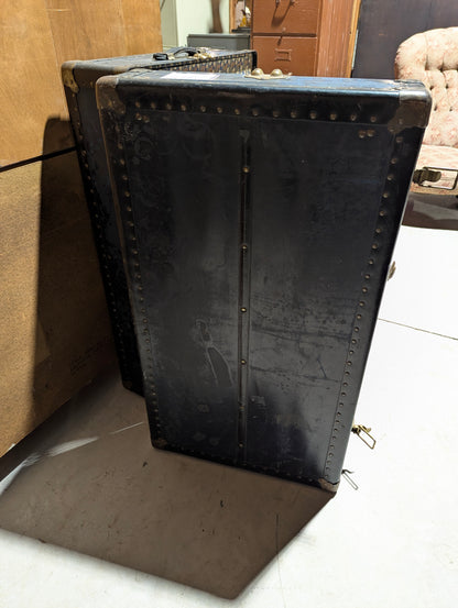 Antique Steamer Wardrobe Overland Trunk
