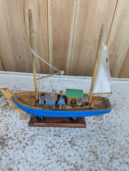 Handcrafted Wooden Fishing Boat