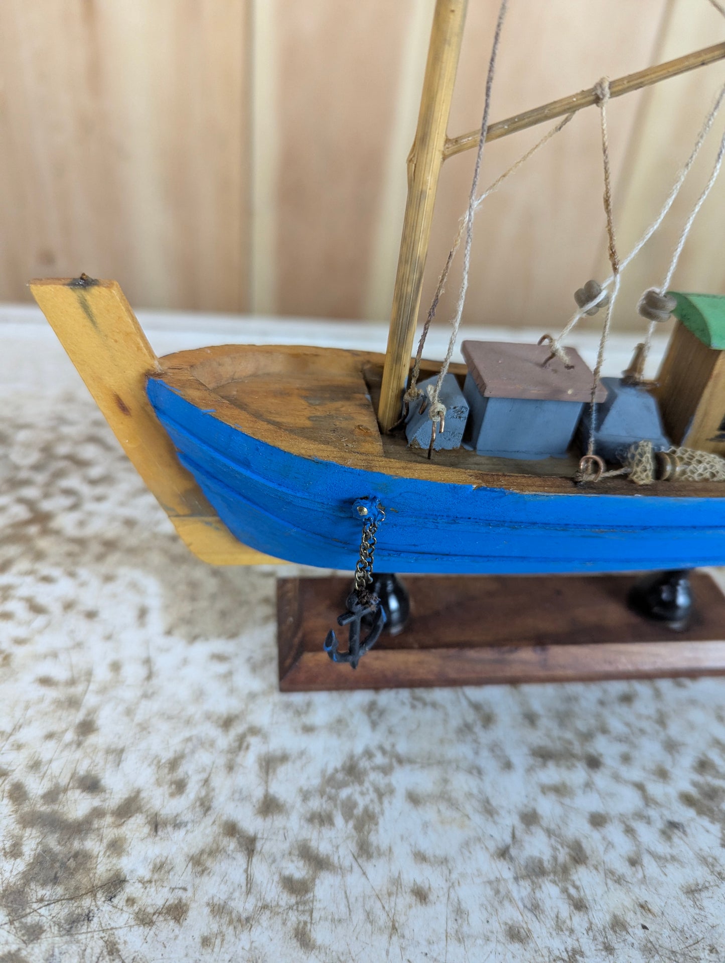 Handcrafted Wooden Fishing Boat