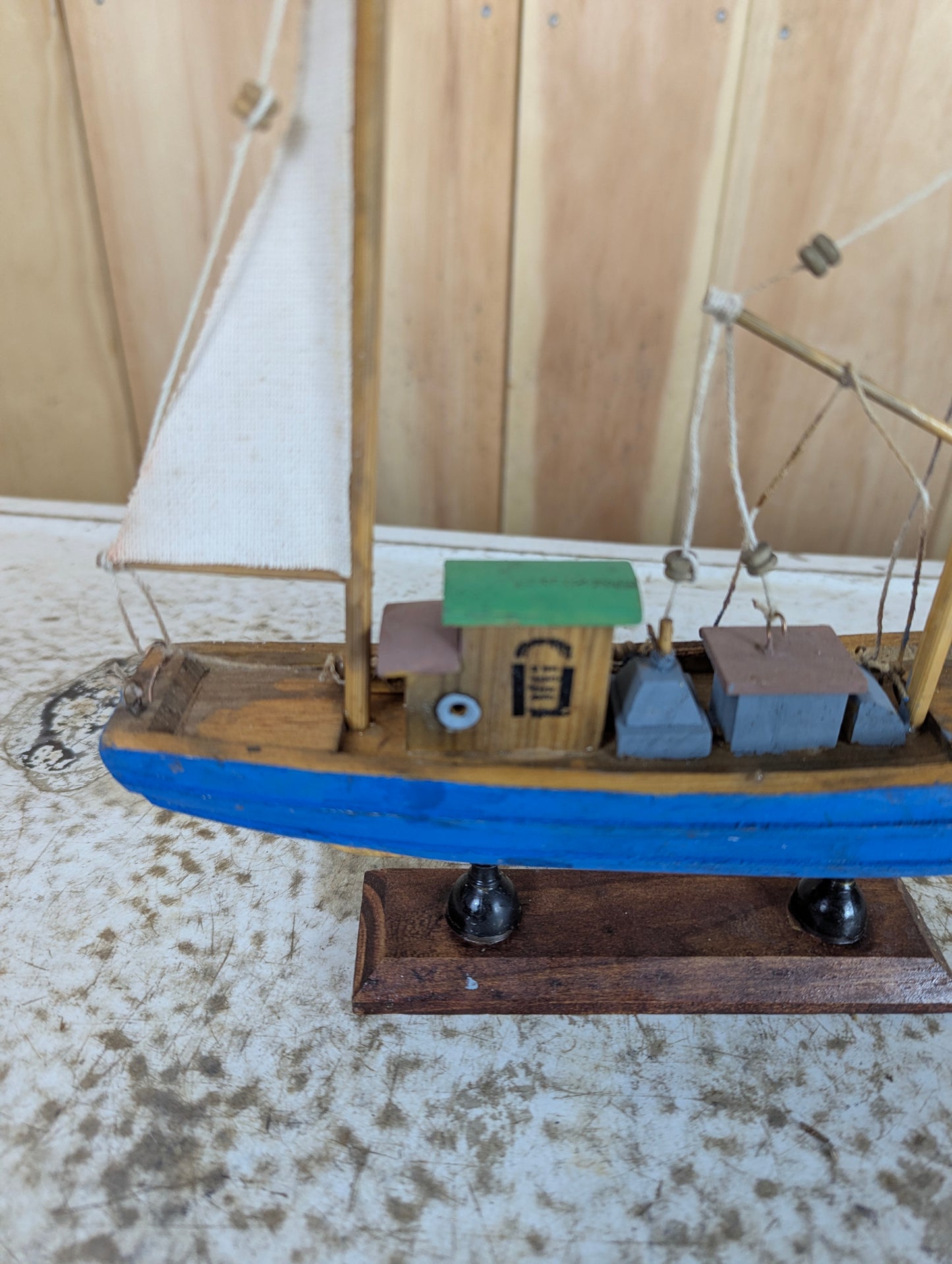 Handcrafted Wooden Fishing Boat
