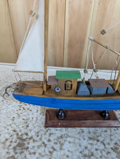 Handcrafted Wooden Fishing Boat