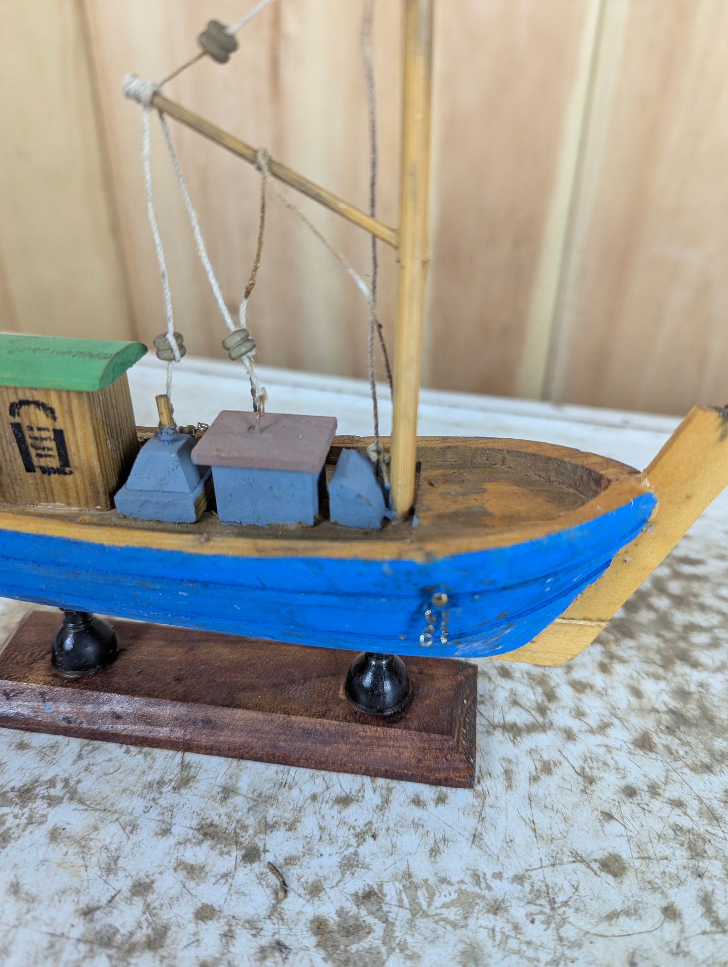 Handcrafted Wooden Fishing Boat