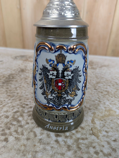 Austrian Lidded King Beer Stein