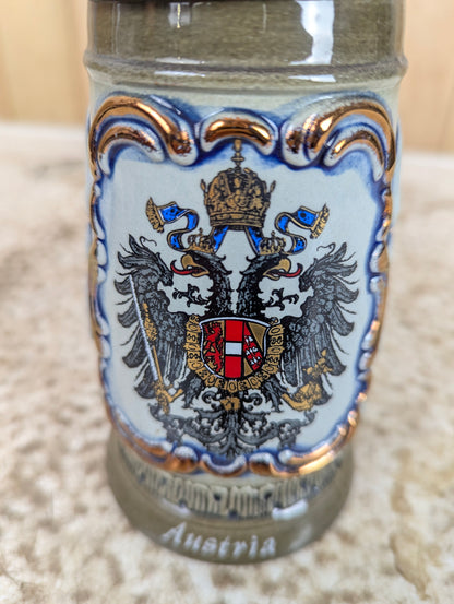 Austrian Lidded King Beer Stein