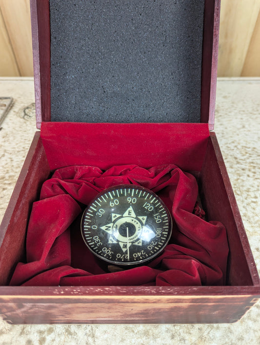 Vintage Taylor Boat Compass in Decorative Wooden Box
