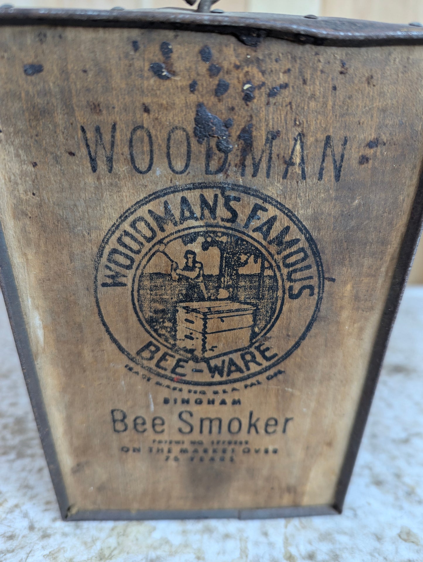 Antique Woodman Bingham Bee Smoker