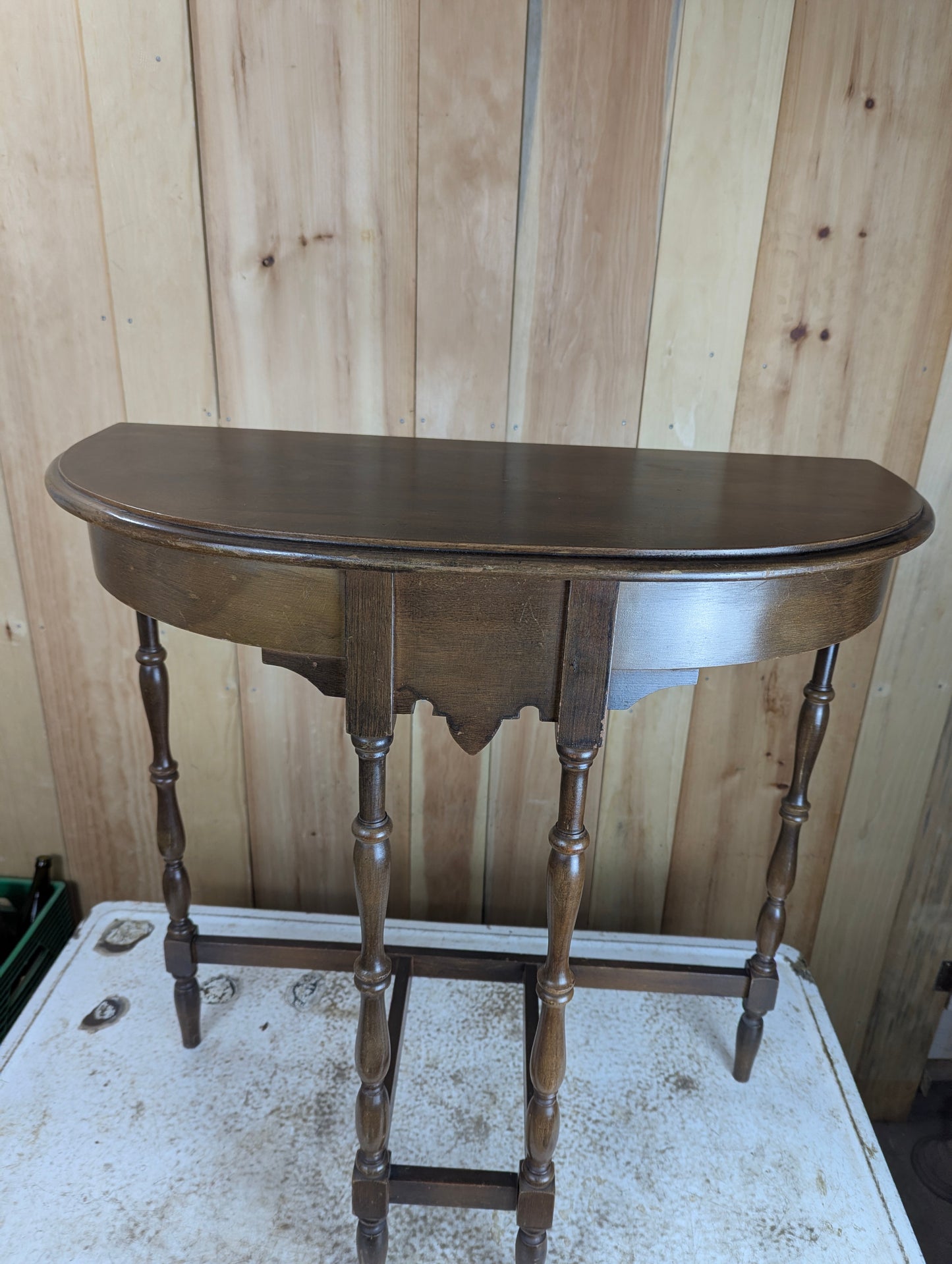 Antique Hilton Half Moon Side Table