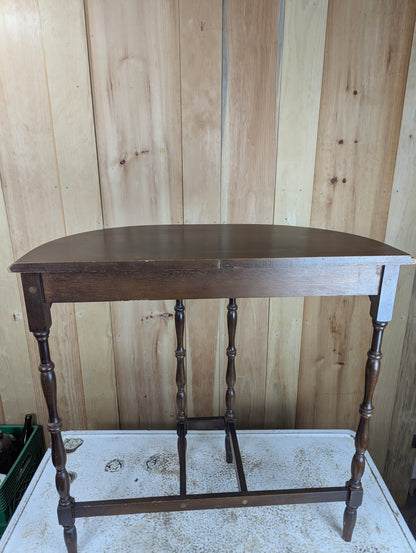 Antique Hilton Half Moon Side Table