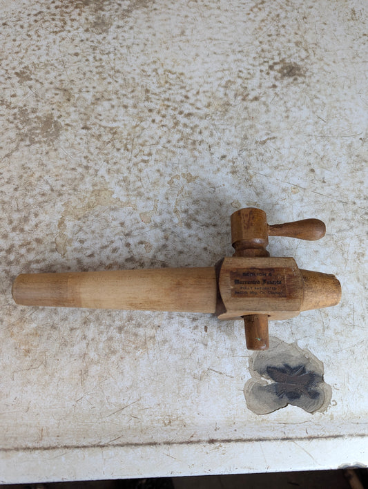 #4 Vintage Wooden Redlich’s Barrel Spigot Beer Wine Cask Tap