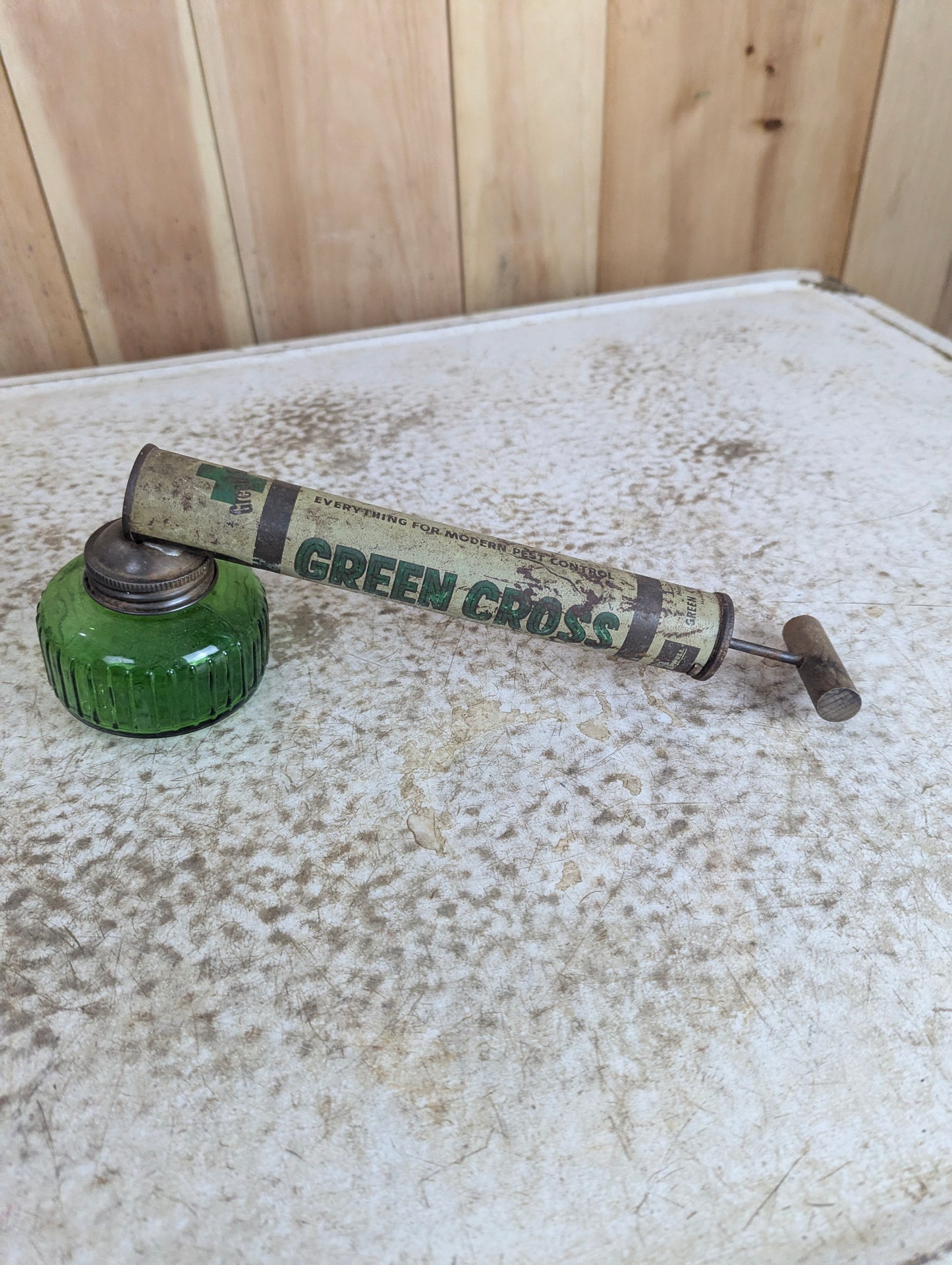 Vintage Green Cross Insecticide Sprayer