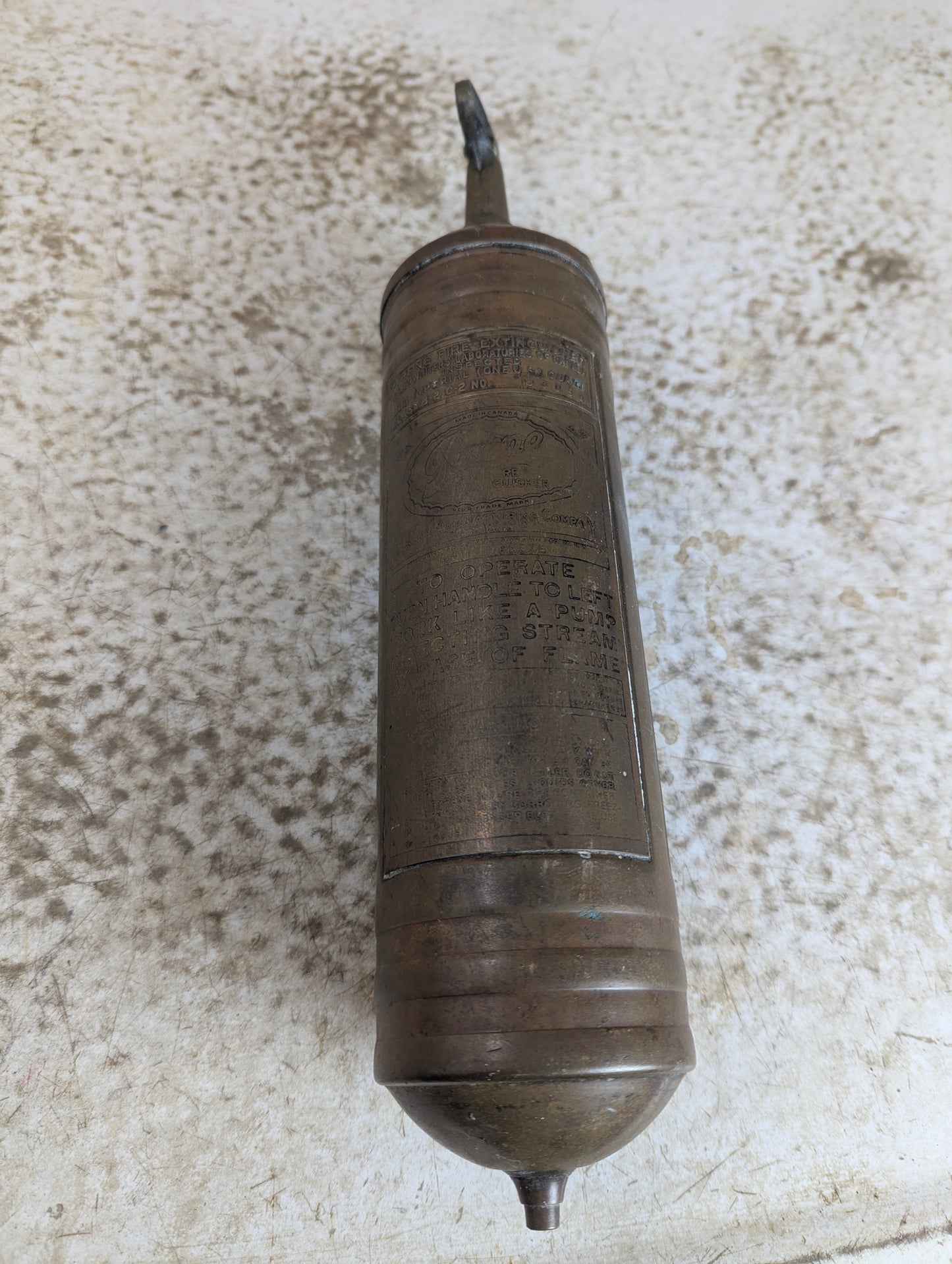 Vintage 1 Qt Pyrene Fire Extinguisher