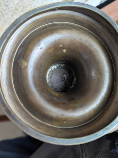 Art Nouveau 13” Copper & Brass Urn