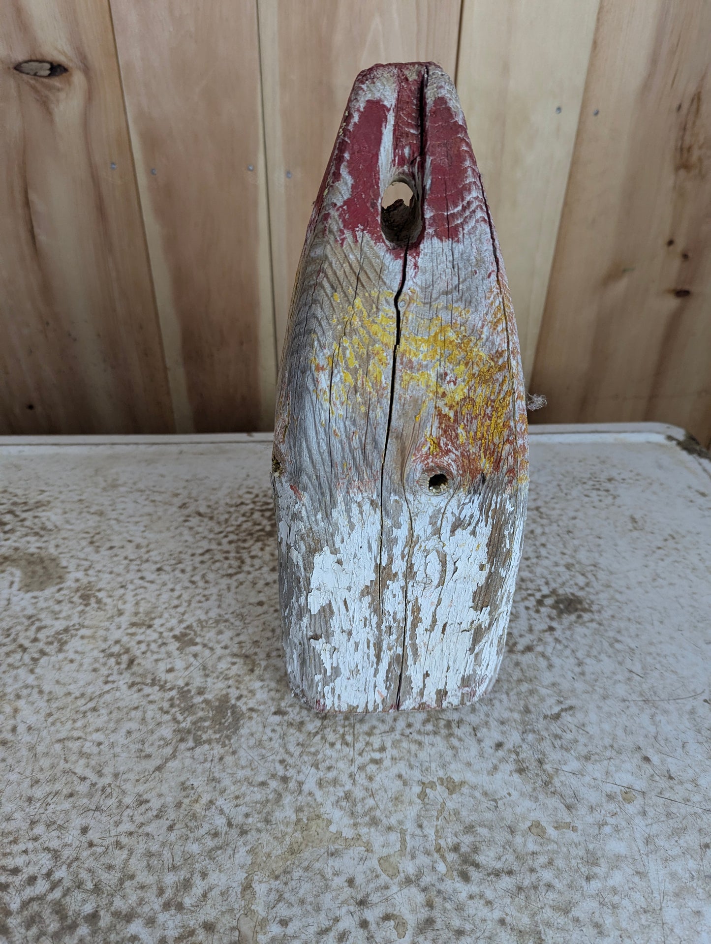 Vintage Handcrafted Wooden Lobster Buoy
