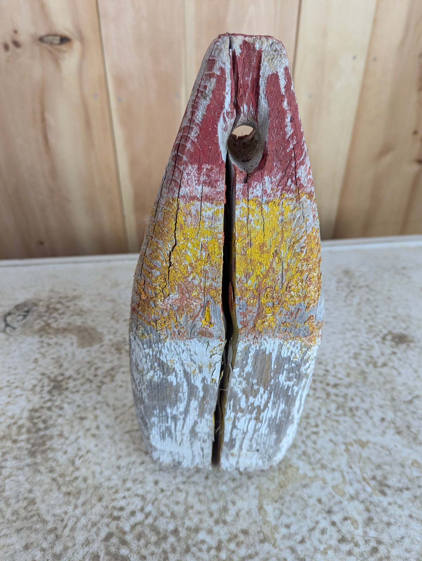 Vintage Handcrafted Wooden Lobster Buoy