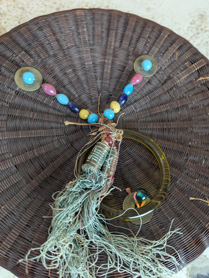 Antique Chinese Woven Sewing Basket