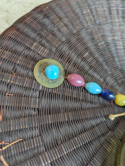 Antique Chinese Woven Sewing Basket