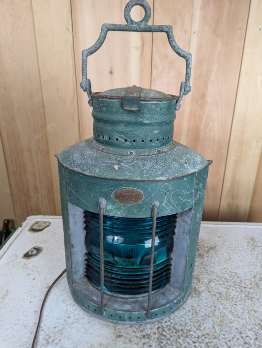 Antique Navigational Masthead Electrified  Lantern