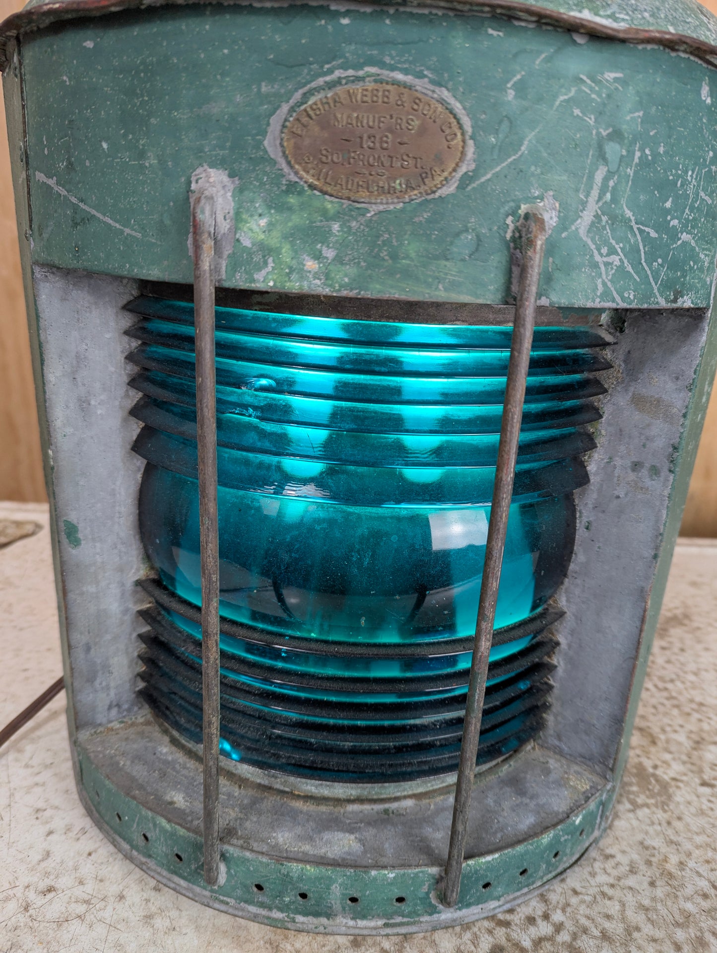 Antique Navigational Masthead Electrified  Lantern