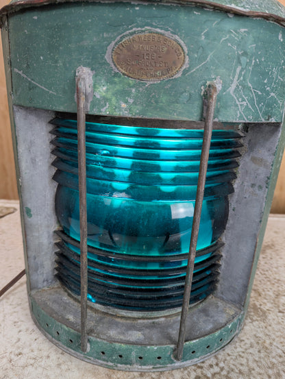 Antique Navigational Masthead Electrified  Lantern