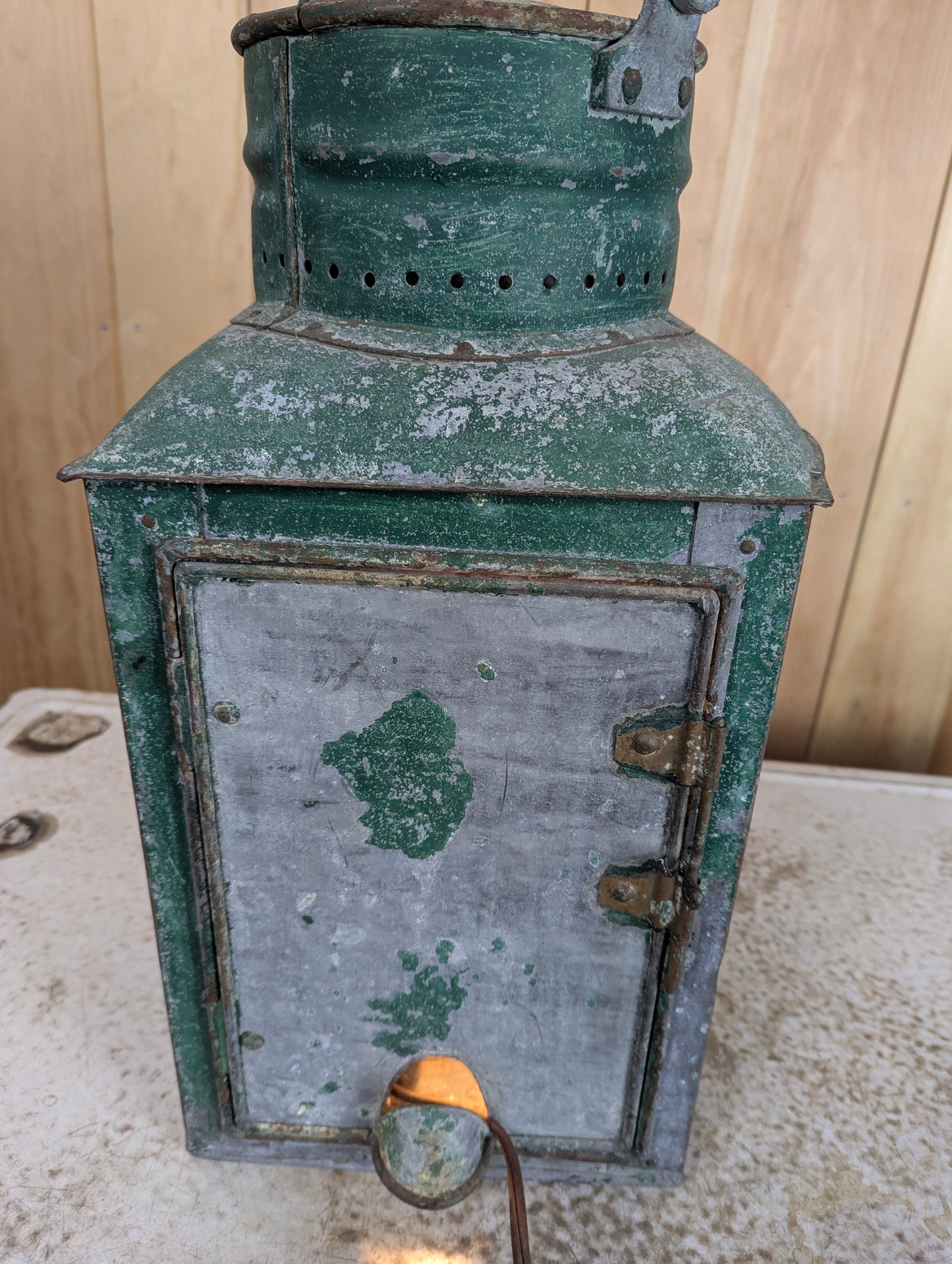 Antique Navigational Masthead Electrified  Lantern