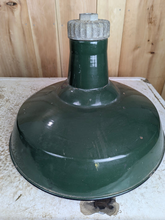 Vintage 16” Industrial Green Enamel Shade