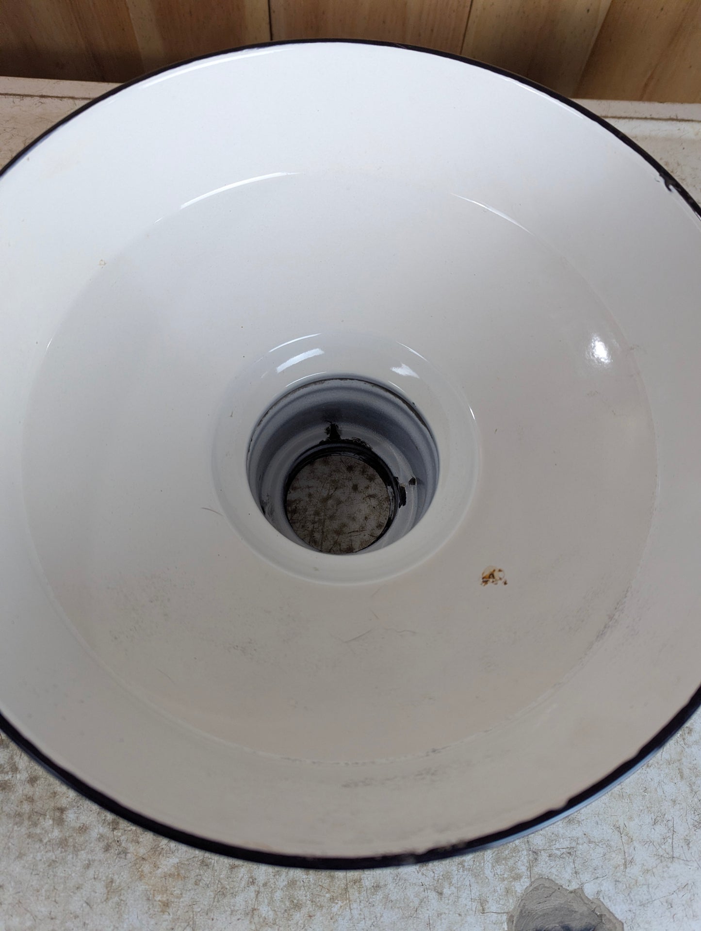 Vintage 12” Industrial Green Enamel Shade