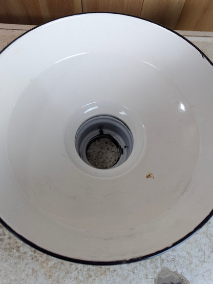 Vintage 12” Industrial Green Enamel Shade