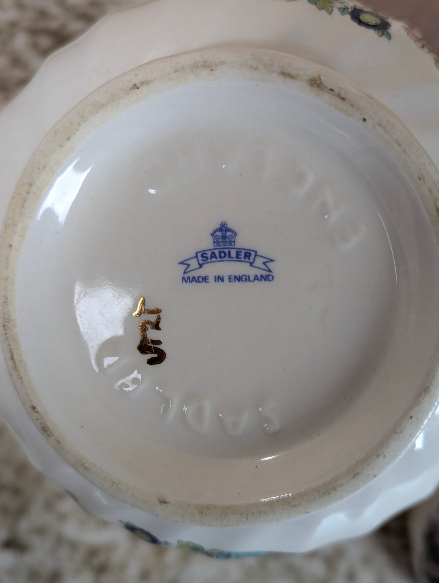 Set of 4 Vintage Sadler Indian Tree Peony Tea Set