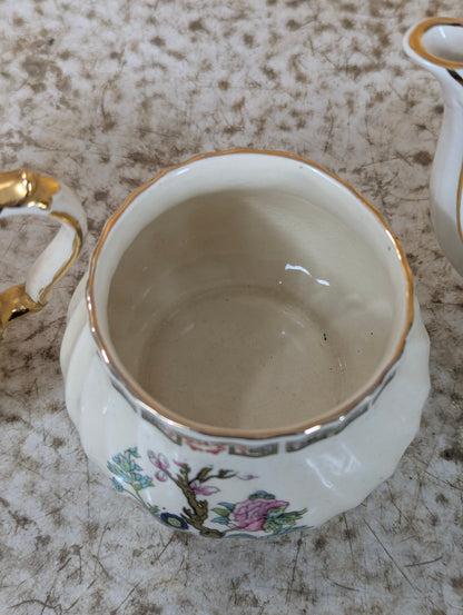 Set of 4 Vintage Sadler Indian Tree Peony Tea Set