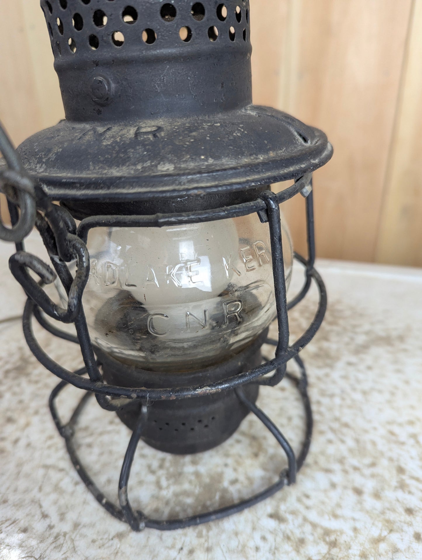 Antique Electrified CNR Lantern