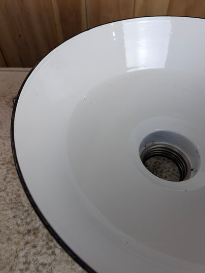 Vintage 16.5” Green Enamel Light Shade