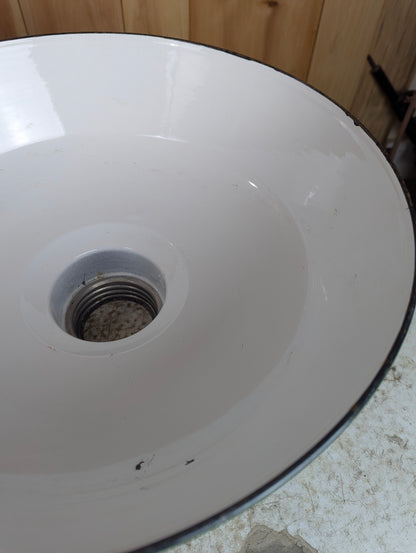 Vintage 16.5” Green Enamel Light Shade