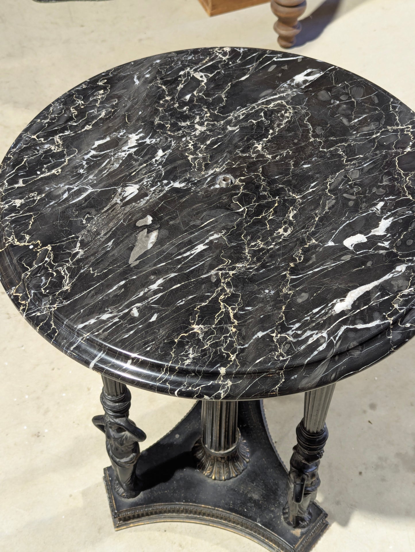 Italian Marble Topped Side Table