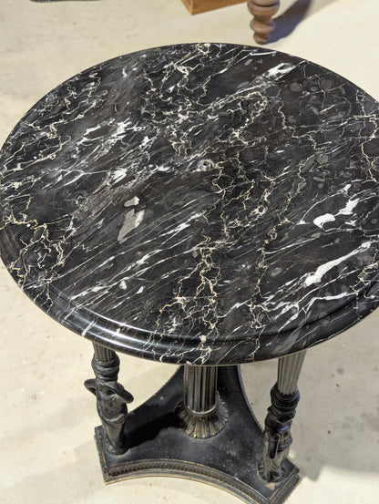 Italian Marble Topped Side Table