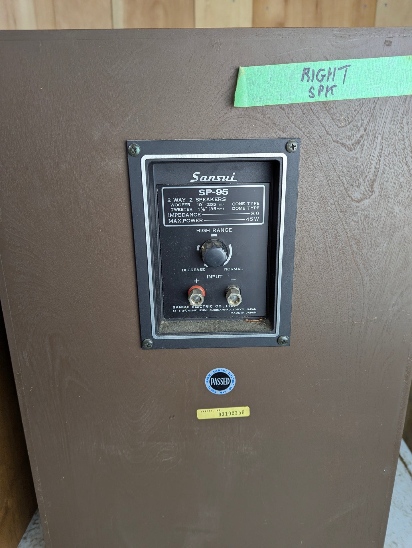 Pair of Sansui SP95 Speakers