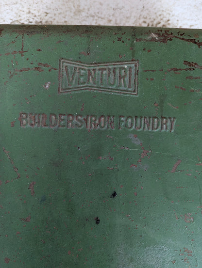 Vintage Venturi Builder’s Iron Foundry Wall Mounted Tool Box