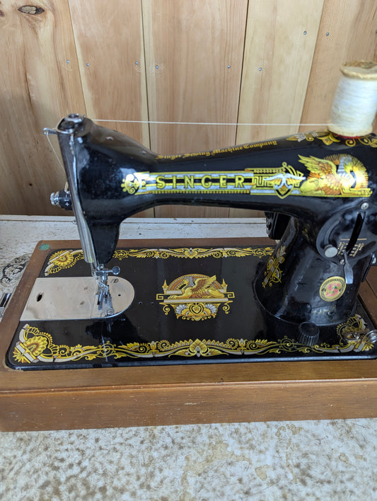 Singer NL-K Table Top Sewing Machine with Wooden Cover