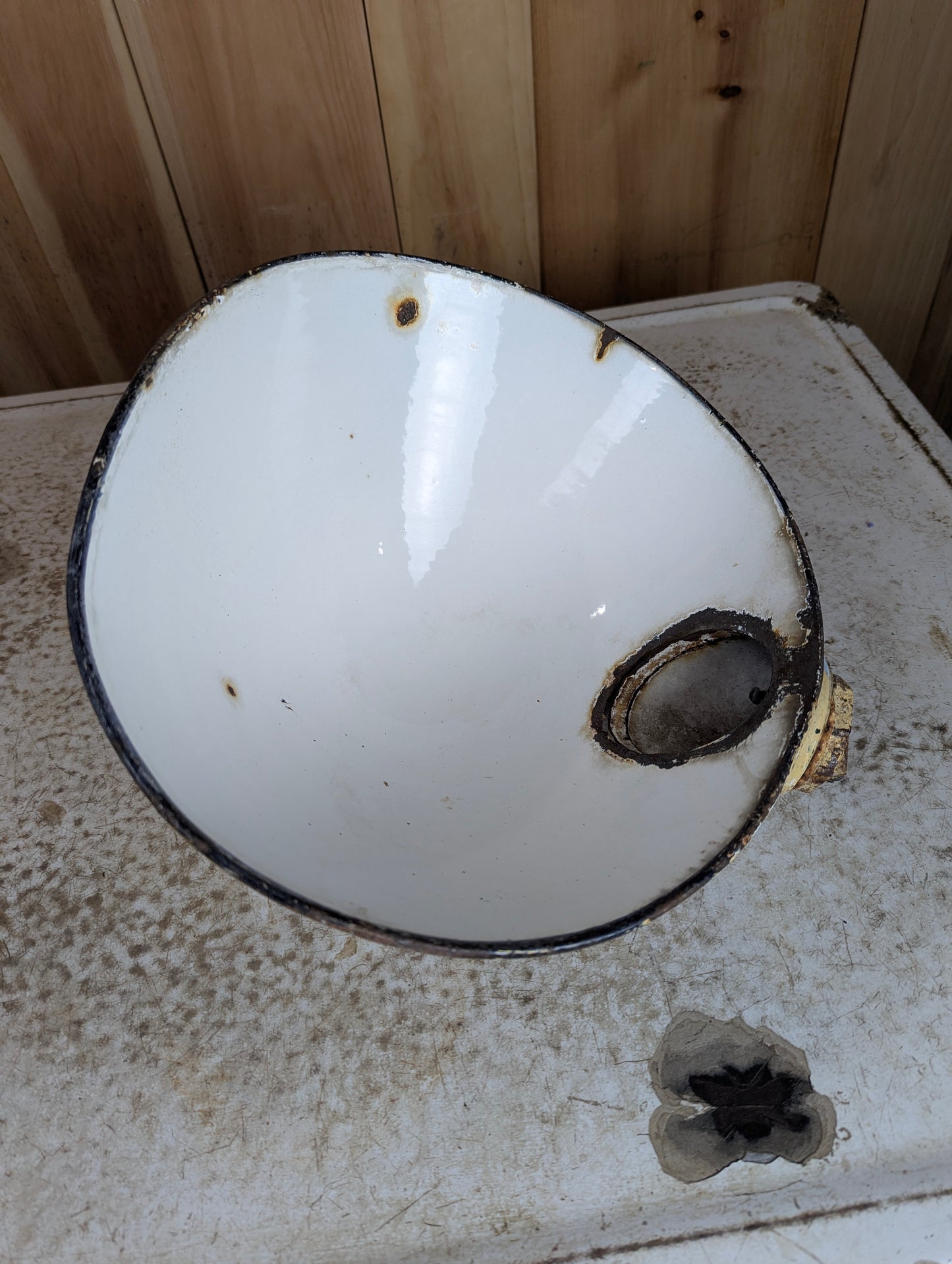 Vintage Green 12.5” Enamel Angle Light Shade