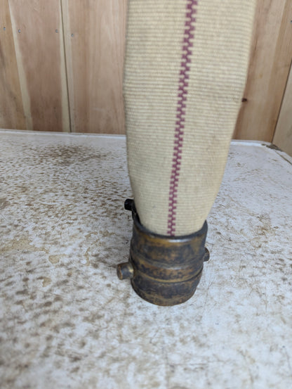 Vintage Fire Hose with Brass Connectors