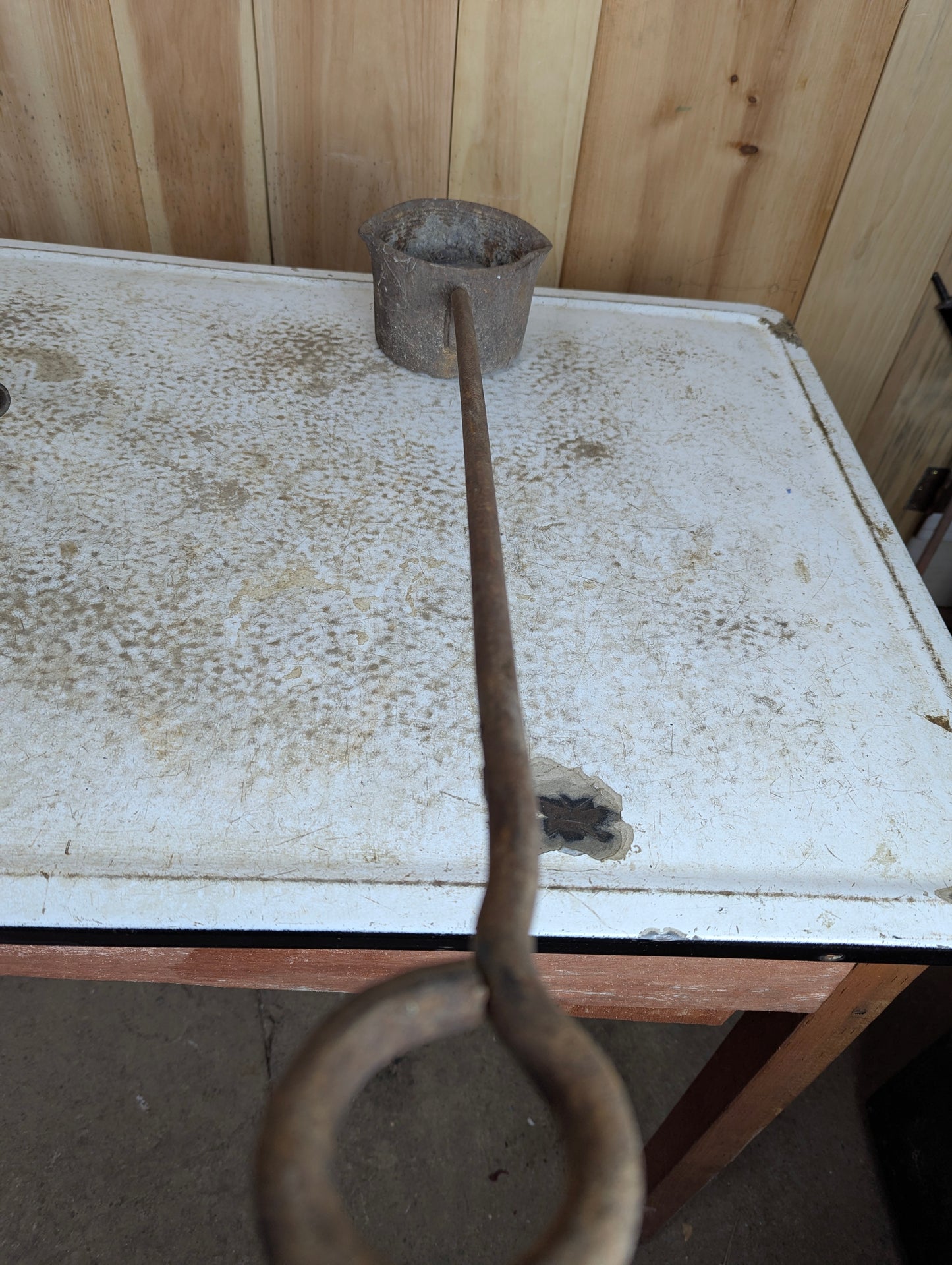 Vintage Long Handled Smelting Ladle