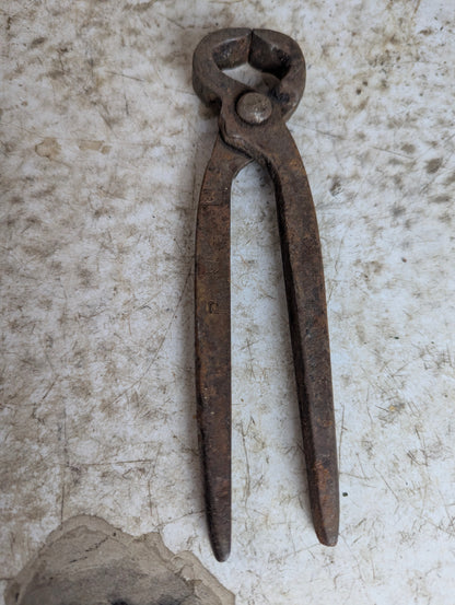 Vintage Blacksmith Metal Nipper Pliers
