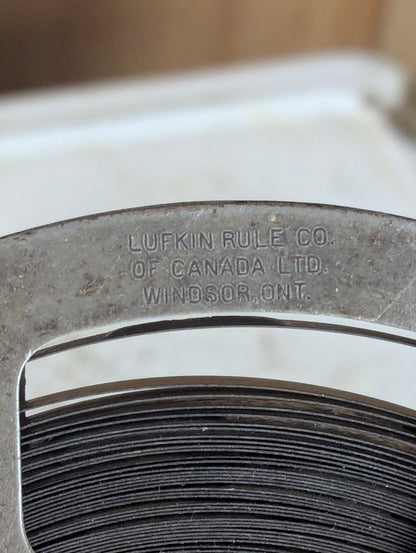 Vintage Lufkin Co. Surveyor Steel Tape Measure