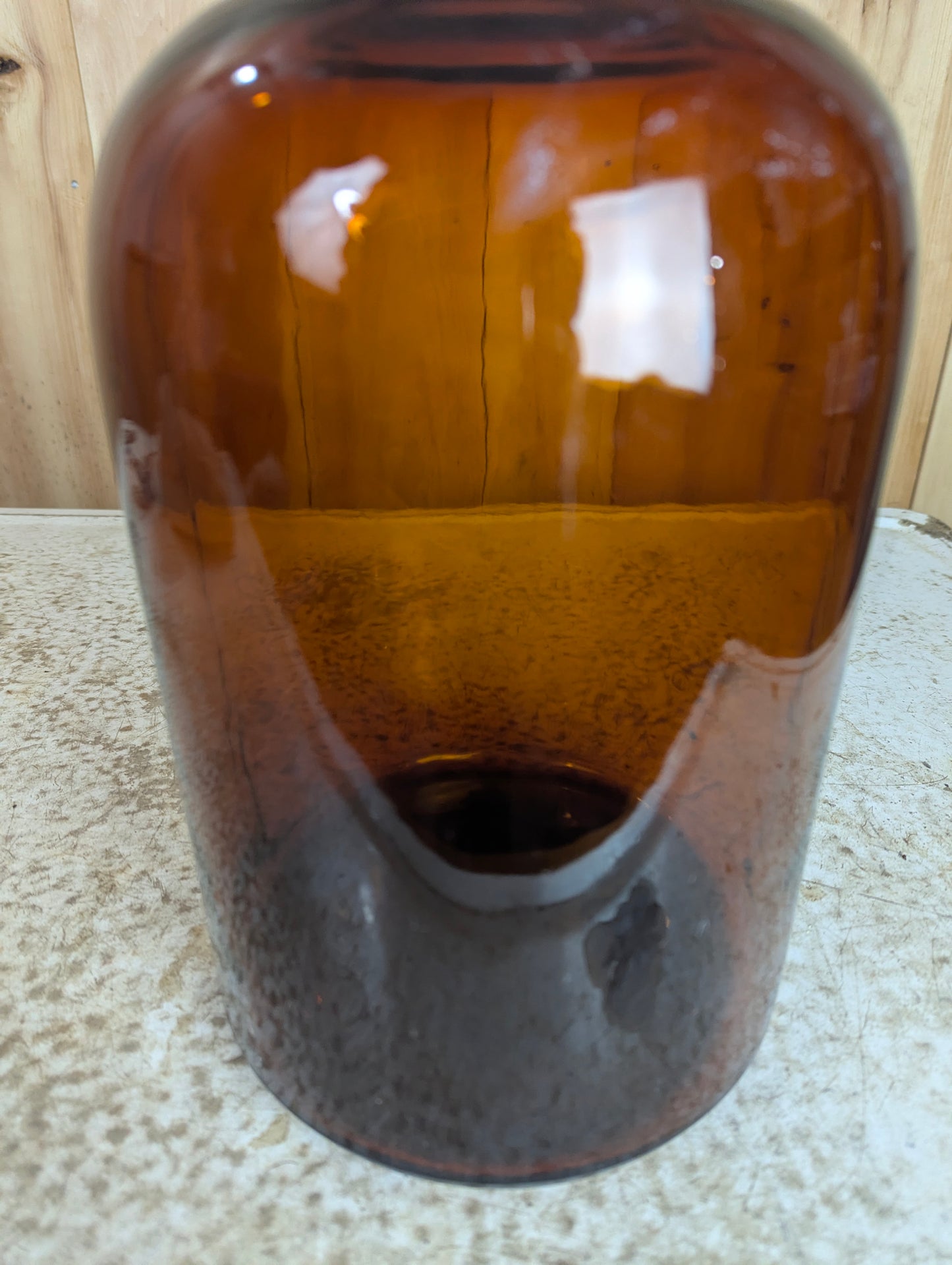 Vintage 1 Gal Amber Glass Jug